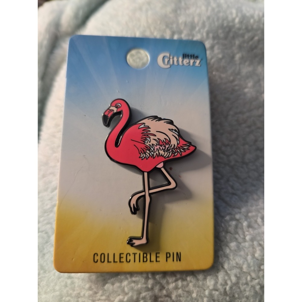 Little Critterz Collectible Pin Realistic Enamel Pin Badge Flamingo LCBP0053 New